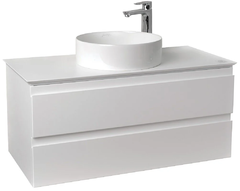 Тумба со столешницей под раковину Jacob Delafon Madeleine, 100 см, со светодиодной подсветкой, белая матовая, EB2084-J51