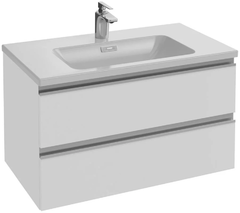 Тумба под раковину Jacob Delafon Vox 80 см, EB2028-RA-N18, цвет - белый блестящий