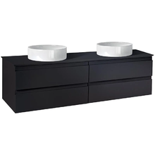 Тумба со столешницей под раковину Jacob Delafon Madeleine, 120 см, со светодиодной подсветкой, черный матовый, EB2085-J53