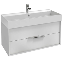 Тумба под раковину Jacob Delafon Vivienne 100 см, корпус белый блестящий, фасад белый блестящий, ручки хром, EB1668-J5-J5