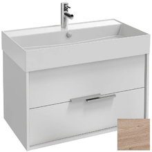 Тумба под раковину Jacob Delafon Vivienne 80 см, корпус дуб давос натуральный, фасад дуб давос натуральный, ручки хром, EB1667-E75-E75