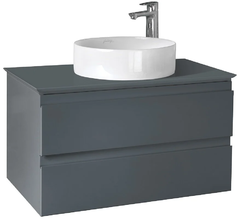 Тумба под раковину Jacob Delafon Madeleine 80 см, со столешницей и с подсветкой, серый матовый лак, EB2083-J54