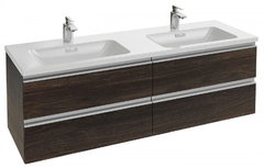 Тумба под раковину Jacob Delafon Vox 140 см, EB2020-RA-442, цвет - серый антрацит глянцевый