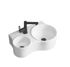 Раковина Ceruttispa Double Napoli, СT9706, 61 см, двойная, стекловидный фарфор, белая