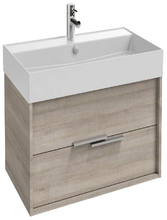 Тумба под раковину Jacob Delafon Vivienne EB1506-E71-E71, 60 см, корпус серый дуб, фасад серый дуб, ручки хром