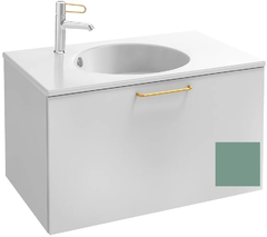 Тумба под раковину Jacob Delafon Odeon Rive Gauche 70 см, EB2511-RX-G95, цвет оливковый глянцевый, ручки на выбор