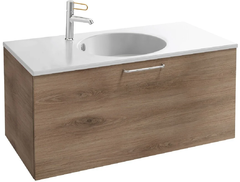 Тумба под раковину Jacob Delafon Odeon Rive Gauche 90 см, EB2513-RX-E10, цвет квебекский дуб, ручки на выбор