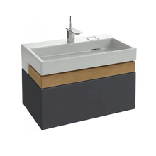 Тумба под раковину Jacob Delafon Terrace EB1186-442, 80 см, цвет серый антрацит глянцевый