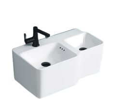 Раковина Ceruttispa Double Bella, СТ9703, 65 см, двойная, стекловидный фарфор, белая