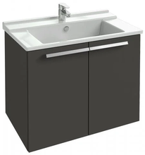 Тумба под раковину Jacob Delafon Struktura 80 см, EB1281-N14, антрацит, 2 двери