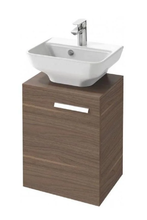 Тумба под раковину Jacob Delafon Struktura 45 см, EB1397G-E16, цвет ореховое дерево, петли слева