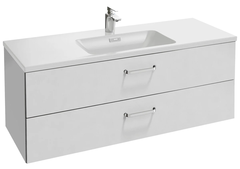 Тумба под раковину Jacob Delafon Vox 120 см, EB2071-R3-G1C, цвет - белый блестящий лак, угловая ручка