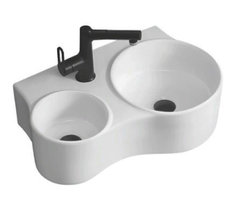 Раковина Ceruttispa Double Napoli, 61 х 38.5 см, подвесная, белая, CT9706