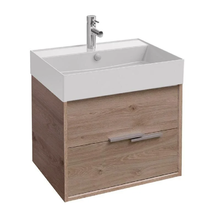 Тумба под раковину Jacob Delafon Vivienne 60 см, EB1666-E75-E75, корпус давос натуральный, фасад дуб давос натуральный, ручки хром