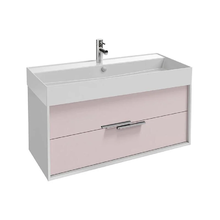Тумба под раковину Jacob Delafon Vivienne 100 см, корпус белый глянцевый, фасад фасад пыльная роза глянцевый, ручки хром, EB1508-N18-G1H
