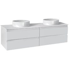 Тумба со столешницей под раковину Jacob Delafon Madeleine, 120 см, со светодиодной подсветкой, белая глянцевая, EB2085-J5