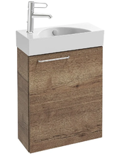 Тумба под раковину Jacob Delafon Odeon Rive Gauche 48,5 см, цвет дуб табак, ручки на выбор, EB2581D-RX-E52/EB2581G-RX-E52