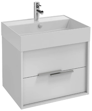 Тумба под раковину Jacob Delafon Vivienne 60 см, корпус белый глянцевый, фасад белый сатин, без ручек, EB1583-N18-F30