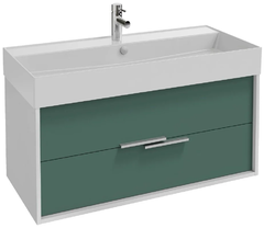 Тумба под раковину Jacob Delafon Vivienne 100 см, корпус белый глянцевый, фасад эвкалипт матовый, EB1585-N18-M87