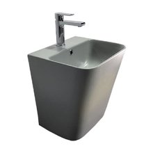 Раковина подвесная Comforty, моноблок, 38 х 34 см, цвет светло-серый матовый, 00-00012241 (500QMH)