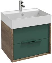 Тумба под раковину Jacob Delafon Vivienne 60 см, корпус дуб табак, фасад лак эвкалипт сатин, без ручек, EB1583-E52-S49