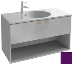 Тумба под раковину Jacob Delafon Odeon Rive Gauche 90 см, EB2553-RX-S20, цвет сливовый сатин, ручки на выбор