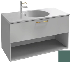 Тумба под раковину Jacob Delafon Odeon Rive Gauche 90 см, EB2553-RX-G10, цвет эвкалипт глянцевый, ручки на выбор