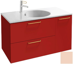 Тумба под раковину Jacob Delafon Odeon Rive Gauche 90 см, EB2543-RX-M70, цвет телесный матовый, ручки на выбор