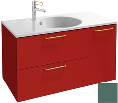 Тумба под раковину Jacob Delafon Odeon Rive Gauche 90 см, EB2543-RX-M87, цвет эвкалипт матовый, ручки на выбор