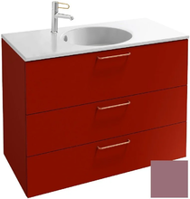 Тумба под раковину Jacob Delafon Odeon Rive Gauche 90 см, EB2533-RX-G1B, цвет нежно-розовый глянцевый, ручки на выбор