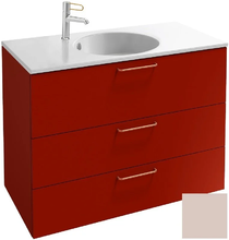 Тумба под раковину Jacob Delafon Odeon Rive Gauche 90 см, EB2533-RX-G1H, цвет пыльная роза глянцевый, ручки на выбор