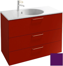 Тумба под раковину Jacob Delafon Odeon Rive Gauche 90 см, EB2533-RX-F26, цвет сливовый глянцевый, ручки на выбор