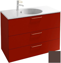 Тумба под раковину Jacob Delafon Odeon Rive Gauche 90 см, EB2533-RX-N23, цвет ледяной коричневый глянцевый, ручки на выбор