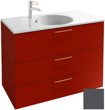 Тумба под раковину Jacob Delafon Odeon Rive Gauche 90 см, EB2533-RX-M53, цвет серый антрацит матовый, ручки на выбор