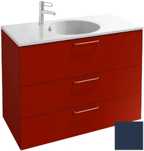 Тумба под раковину Jacob Delafon Odeon Rive Gauche 90 см, EB2533-RX-G98, цвет тёмно-синий глянцевый, ручки на выбор