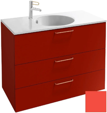 Тумба под раковину Jacob Delafon Odeon Rive Gauche 90 см, EB2533-RX-G1J, цвет алый глянцевый, ручки на выбор