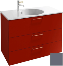 Тумба под раковину Jacob Delafon Odeon Rive Gauche 90 см, EB2533-RX-S40, цвет насыщенный серый сатин, ручки на выбор