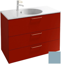 Тумба под раковину Jacob Delafon Odeon Rive Gauche 90 см, EB2533-RX-G91, цвет аквамарин глянцевый, ручки на выбор