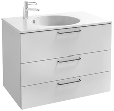 Тумба под раковину Jacob Delafon Odeon Rive Gauche 90 см, EB2533-RX-M49, цвет белый матовый, ручки на выбор