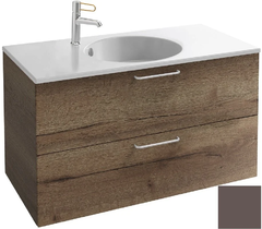 Тумба под раковину Jacob Delafon Odeon Rive Gauche 90 см, EB2523-RX-M65, цвет светло-коричневый матовый, ручки на выбор