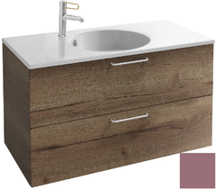 Тумба под раковину Jacob Delafon Odeon Rive Gauche 90 см, EB2523-RX-S37, цвет нежно-розовый сатин, ручки на выбор