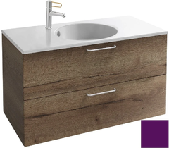 Тумба под раковину Jacob Delafon Odeon Rive Gauche 90 см, EB2523-RX-F26, цвет сливовый глянцевый, ручки на выбор