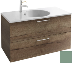 Тумба под раковину Jacob Delafon Odeon Rive Gauche 90 см, EB2523-RX-M47, цвет оливковый матовый, ручки на выбор