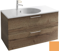 Тумба под раковину Jacob Delafon Odeon Rive Gauche 90 см, EB2523-RX-S48, цвет императорский жёлтый сатин, ручки на выбор