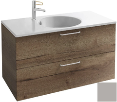 Тумба под раковину Jacob Delafon Odeon Rive Gauche 90 см, EB2523-RX-M54, цвет серый титан матовый, ручки на выбор