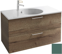 Тумба под раковину Jacob Delafon Odeon Rive Gauche 90 см, EB2523-RX-G10, цвет эвкалипт глянцевый, ручки на выбор