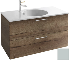 Тумба под раковину Jacob Delafon Odeon Rive Gauche 90 см, EB2523-RX-M50, цвет голубой шторм матовый, ручки на выбор