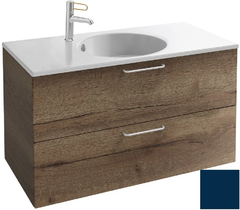 Тумба под раковину Jacob Delafon Odeon Rive Gauche 90 см, EB2523-RX-M88, цвет морской синий матовый, ручки на выбор