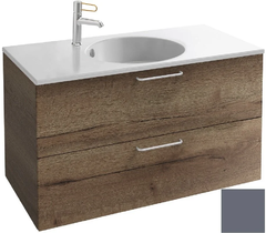 Тумба под раковину Jacob Delafon Odeon Rive Gauche 90 см, EB2523-RX-G1F, цвет насыщенный серый глянцевый, ручки на выбор