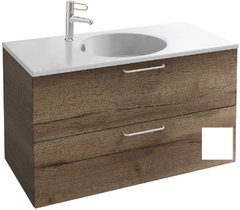 Тумба под раковину Jacob Delafon Odeon Rive Gauche 90 см, EB2523-RX-M49, цвет белый матовый, ручки на выбор